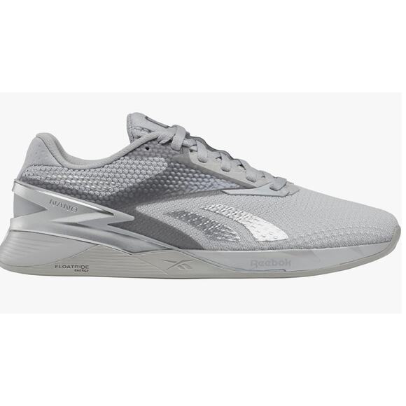 Reebok Women's Nano X3 Sneaker, Pure Grey/Silver Metallic, 10.5 - Picture 1 of 8